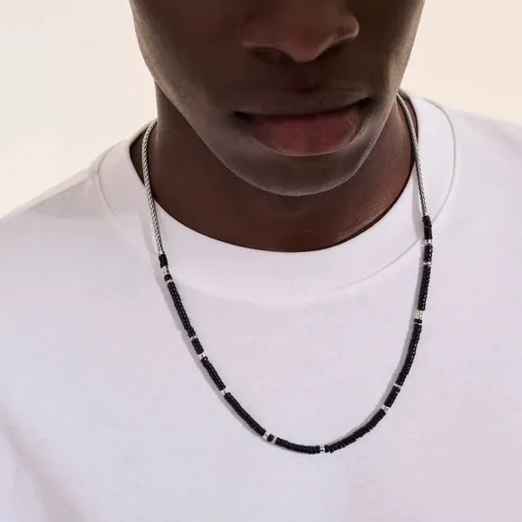 John Hardy Heishi Chain Necklace with Black Onyx