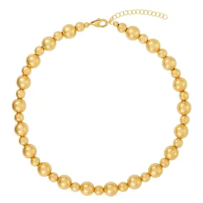 Karen Lazar - Disco Signature 14k Yellow Gold Filled Bead Necklace