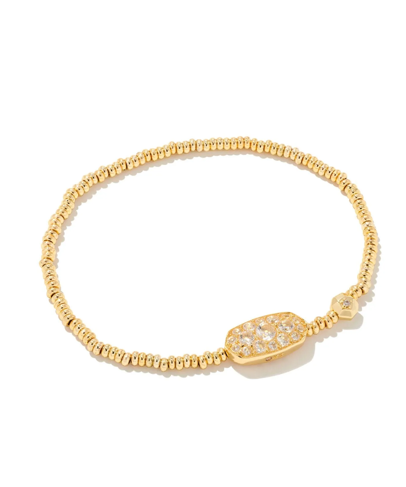 Kendra Scott Grayson Crystal Stretch Bracelet - Gold/White OR Silver/White