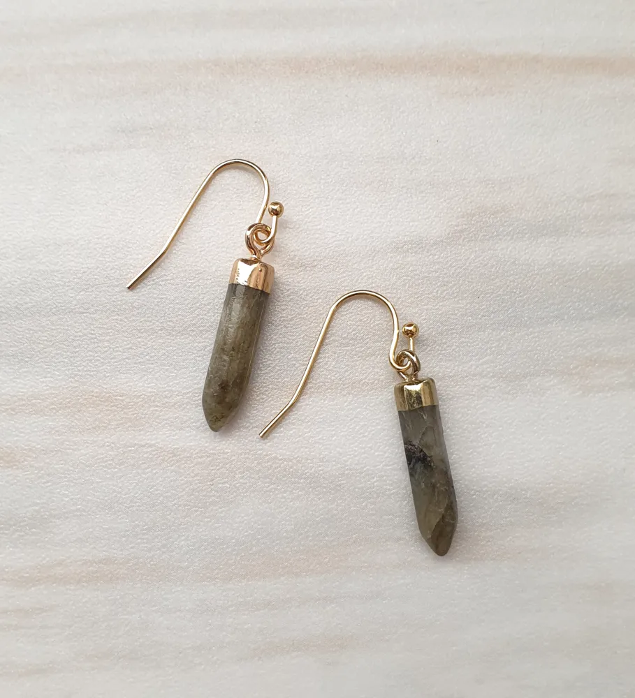 Labradorite Single Drop Hook Earrings