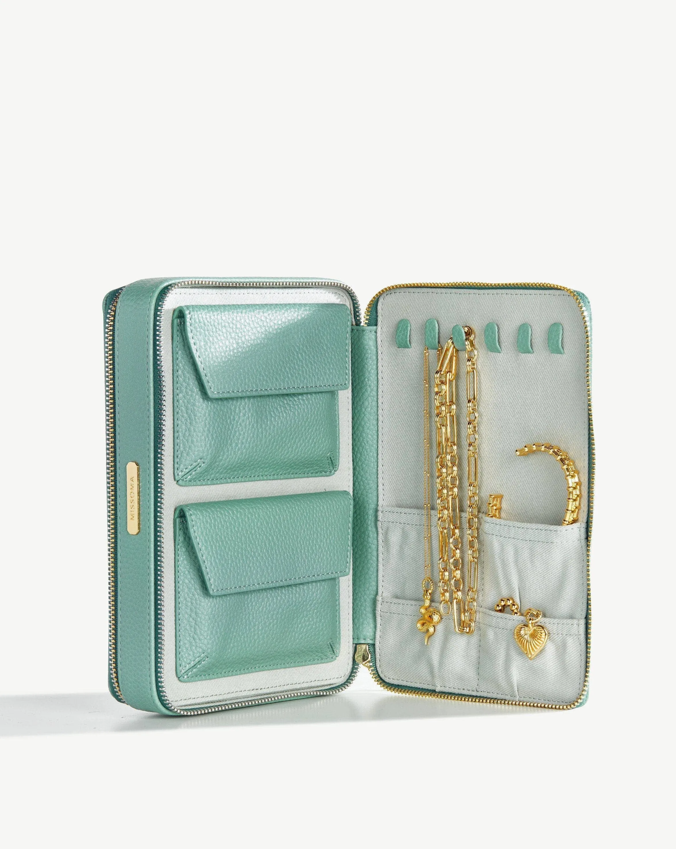 Exquisite Large-Scale Jewelry Storage Case in Duck Egg Blue