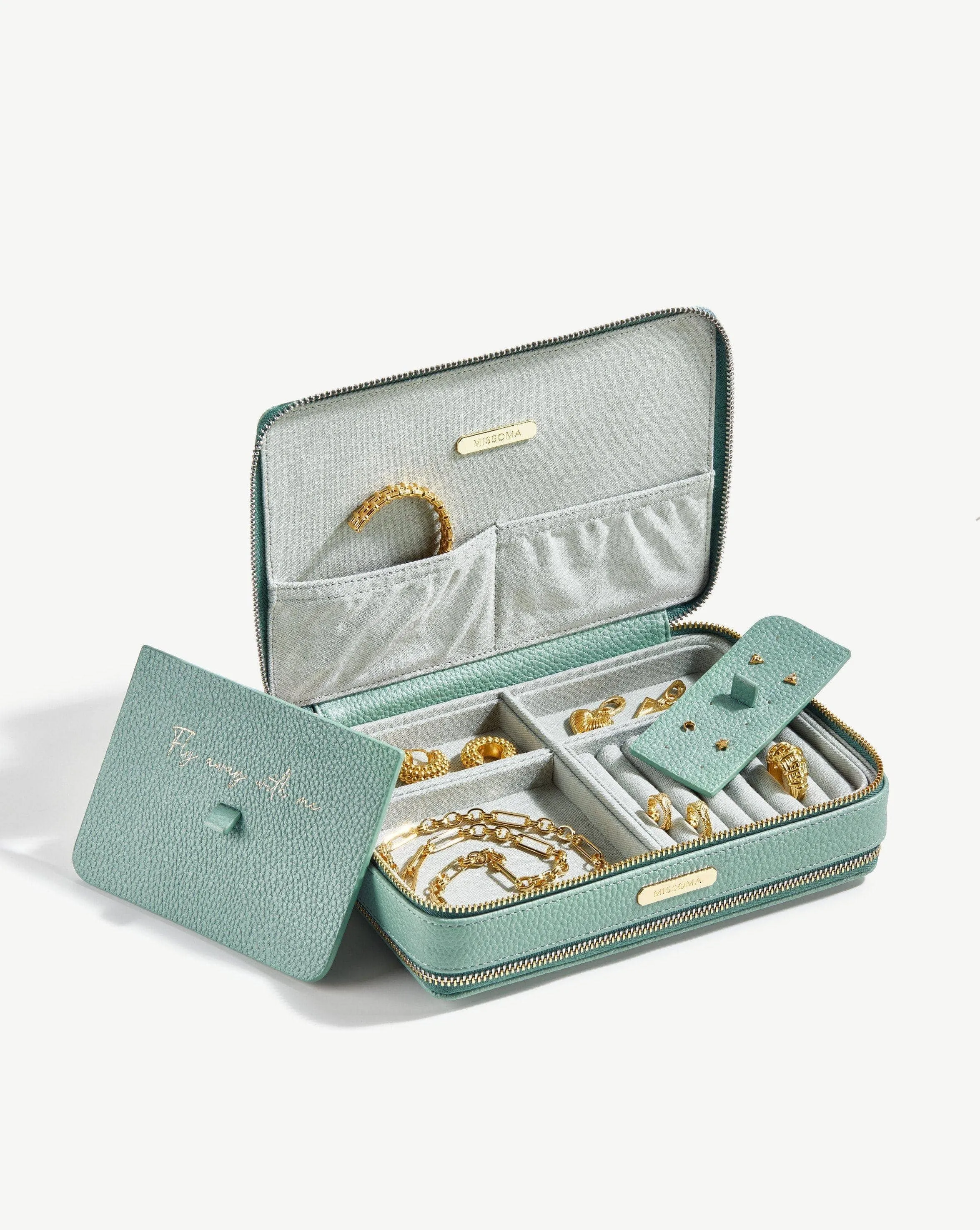 Exquisite Large-Scale Jewelry Storage Case in Duck Egg Blue