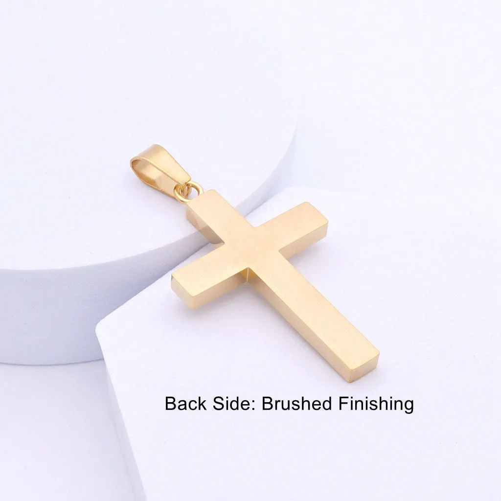 Lord's Prayer Cross Pendant - Gold