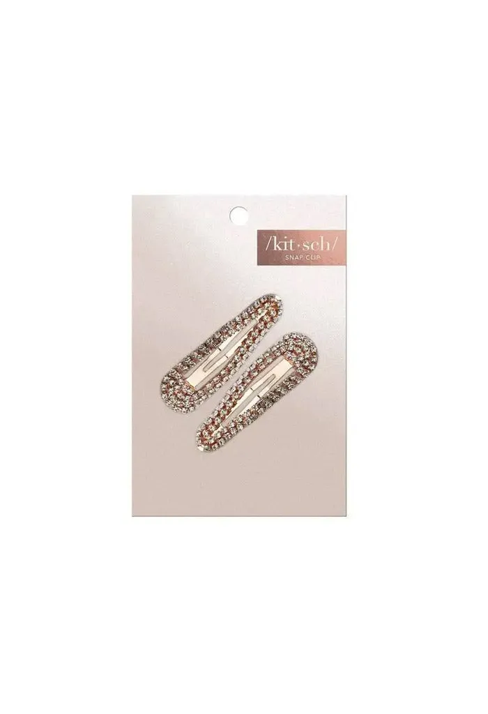 Mini Rhinestone Snap Clips