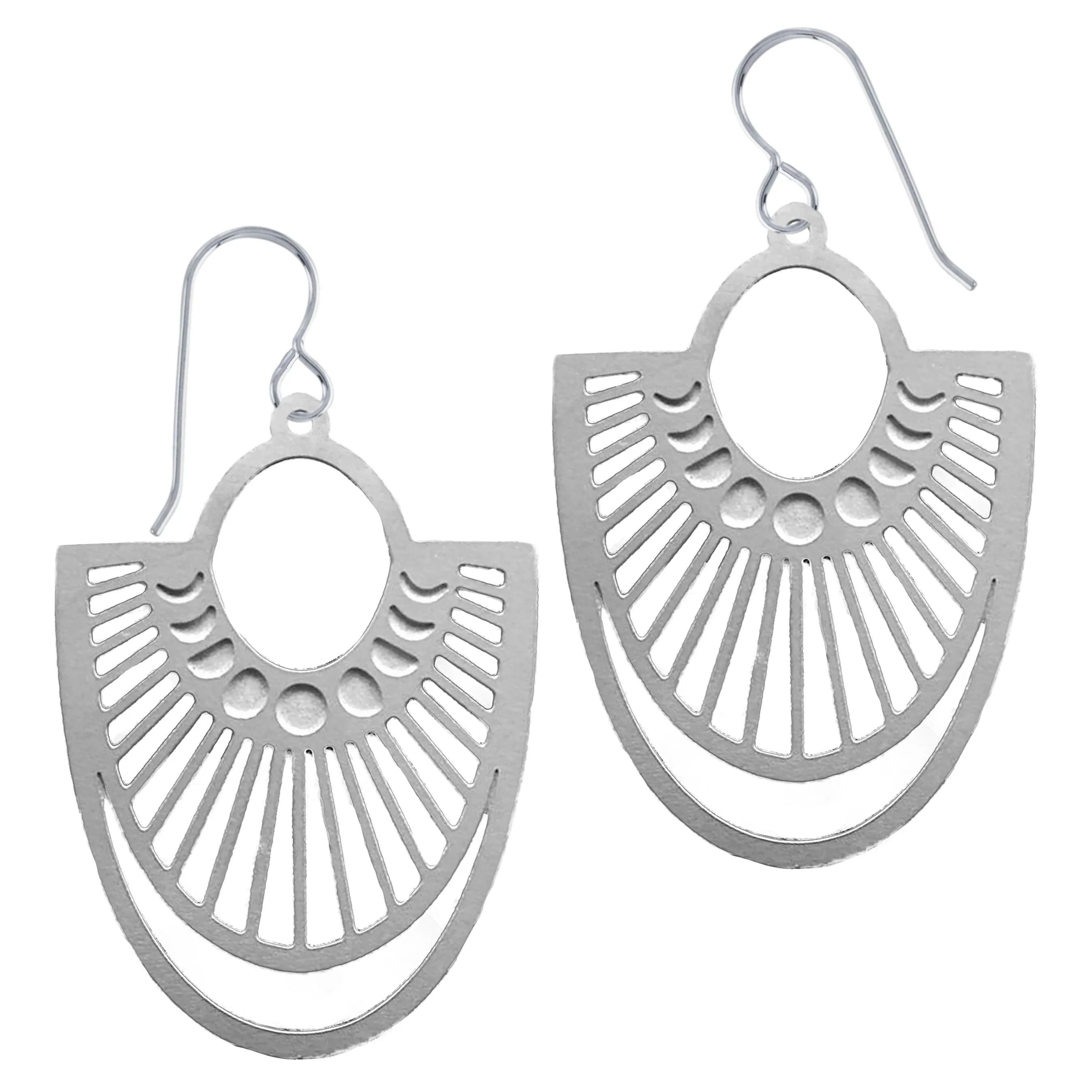 Moon Phase Fan Earrings