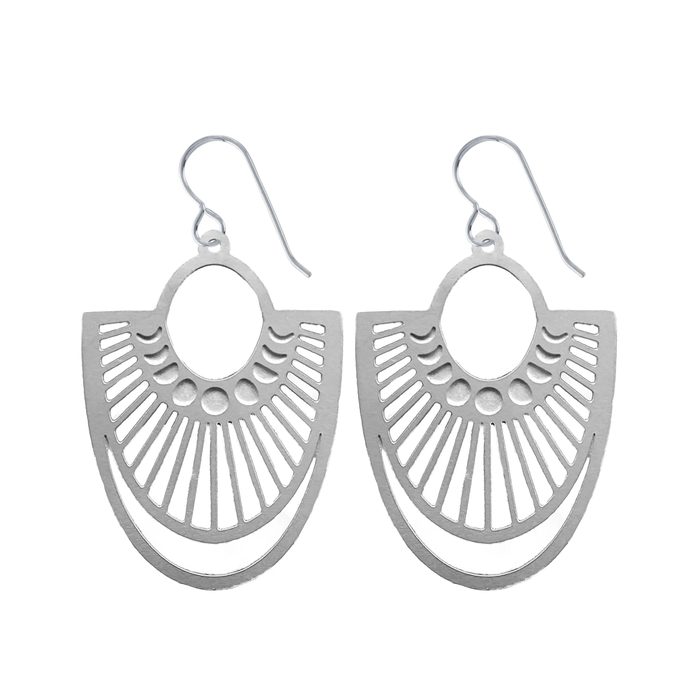 Moon Phase Fan Earrings