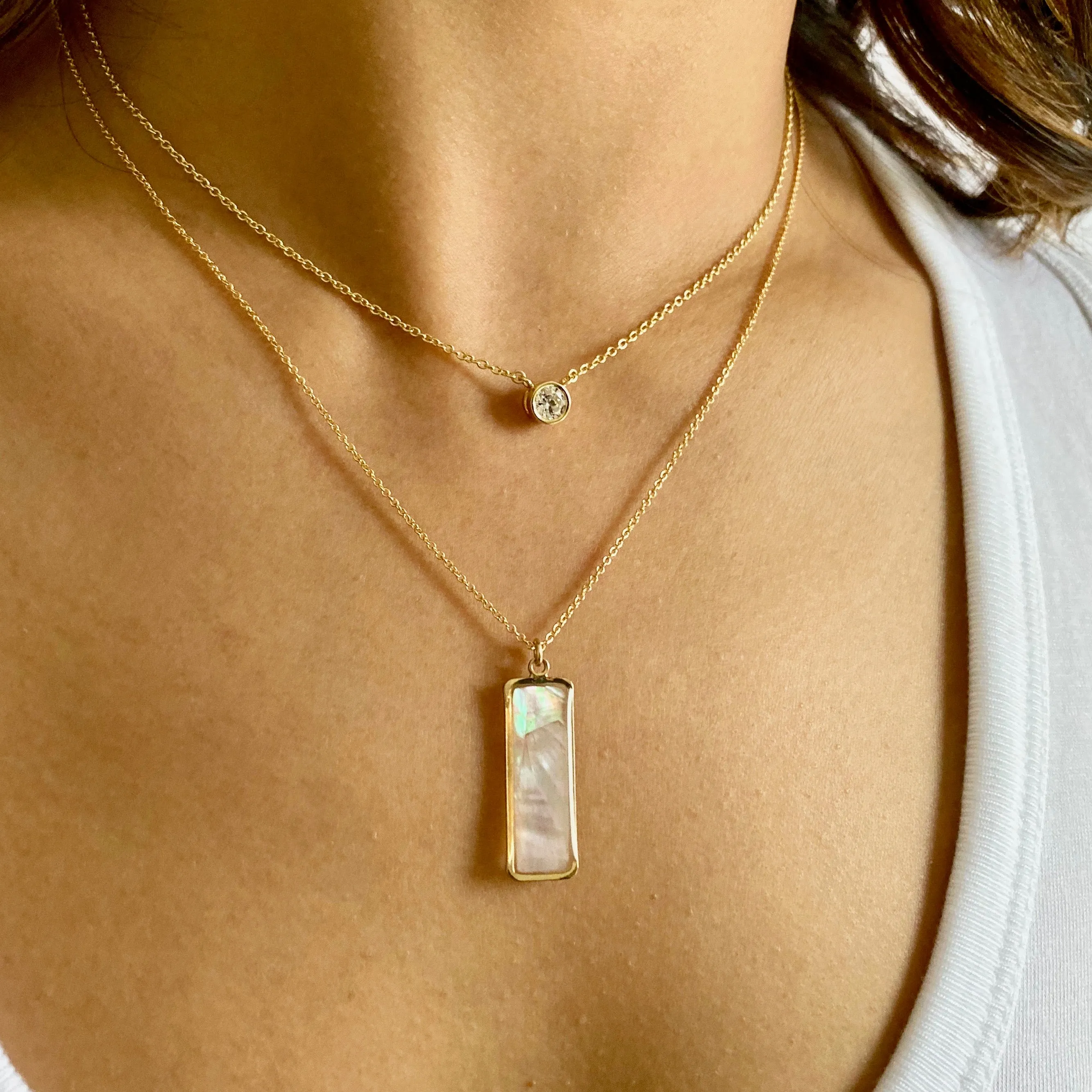 Mother of Pearl Pendant Necklace