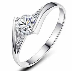 New Silver Plated Wedding Rings Jewelry For Women's