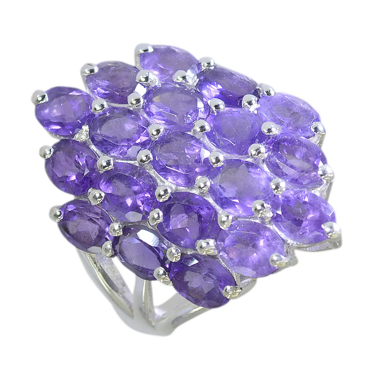 Nice Stone Amethyst 925 Sterling Silver Rings Cookie Lee Jewelry