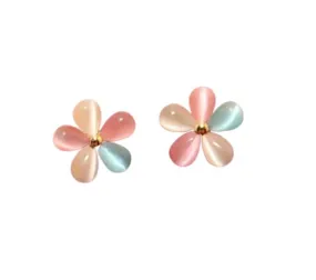 Opal Stone Tiny Stud Earrings