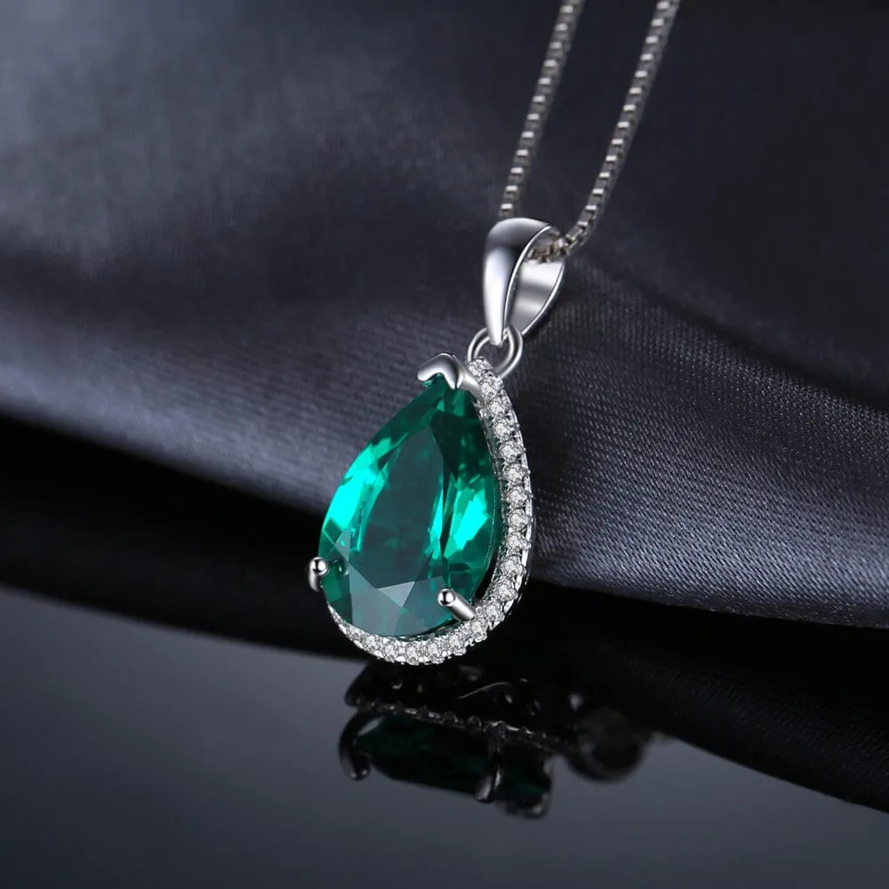 Queen Emerald Pendant- 925 Sterling Silver