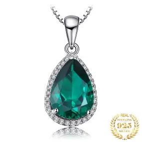 Queen Emerald Pendant- 925 Sterling Silver