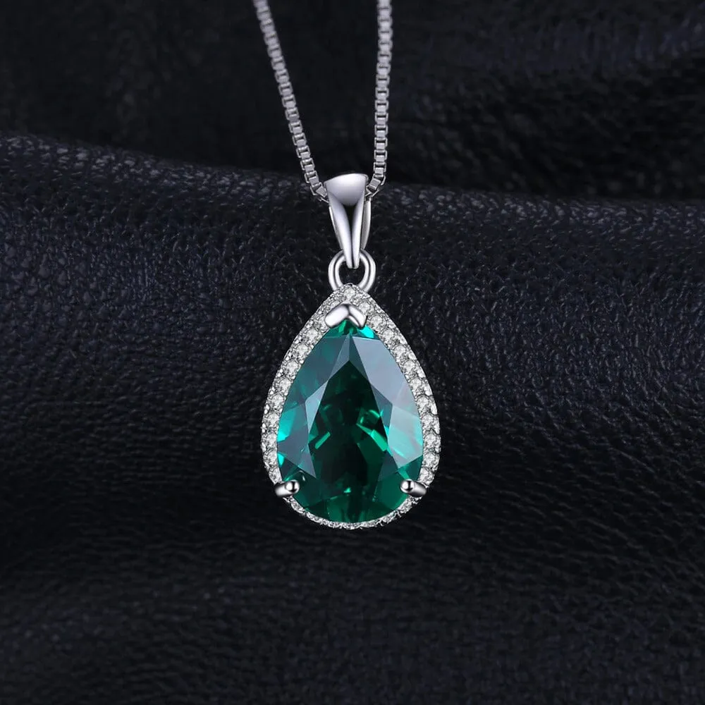 Queen Emerald Pendant- 925 Sterling Silver