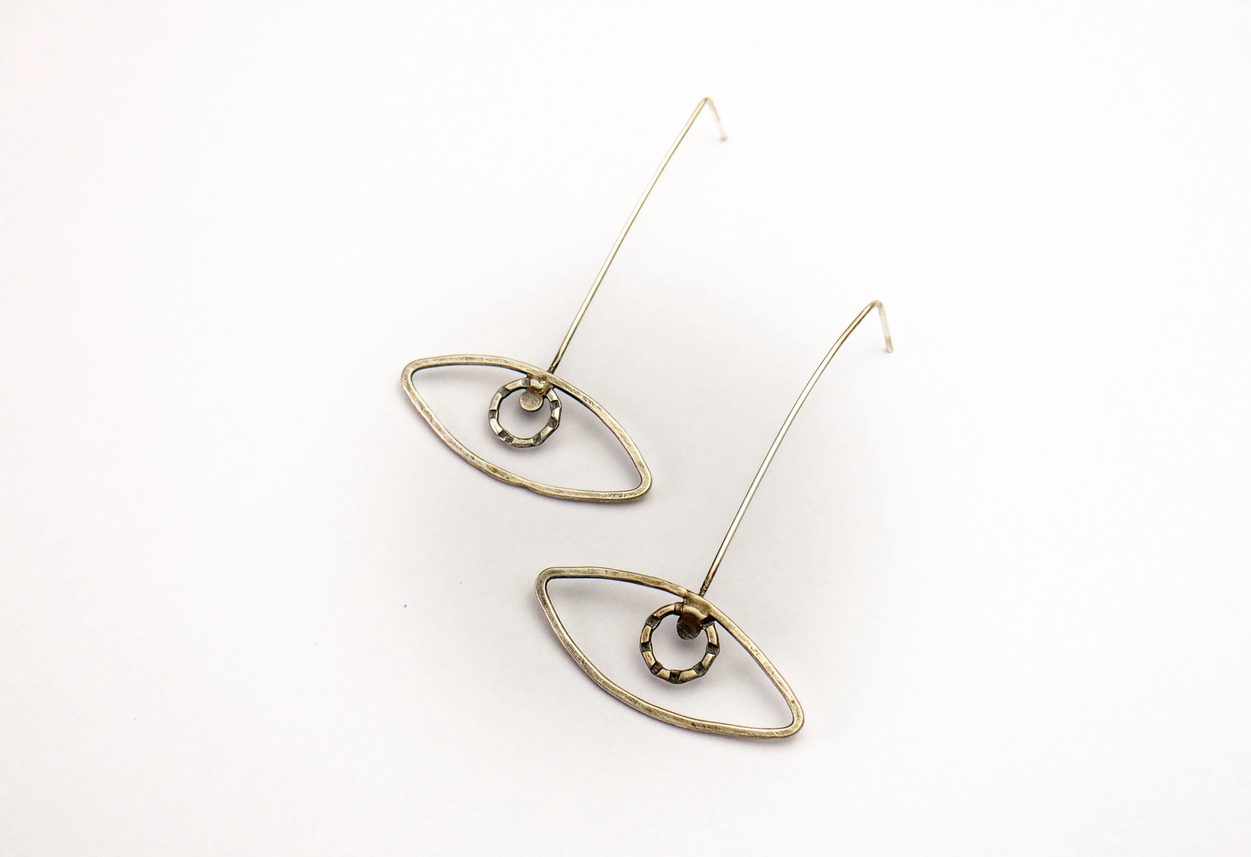 "Eye" sterling silver earrings