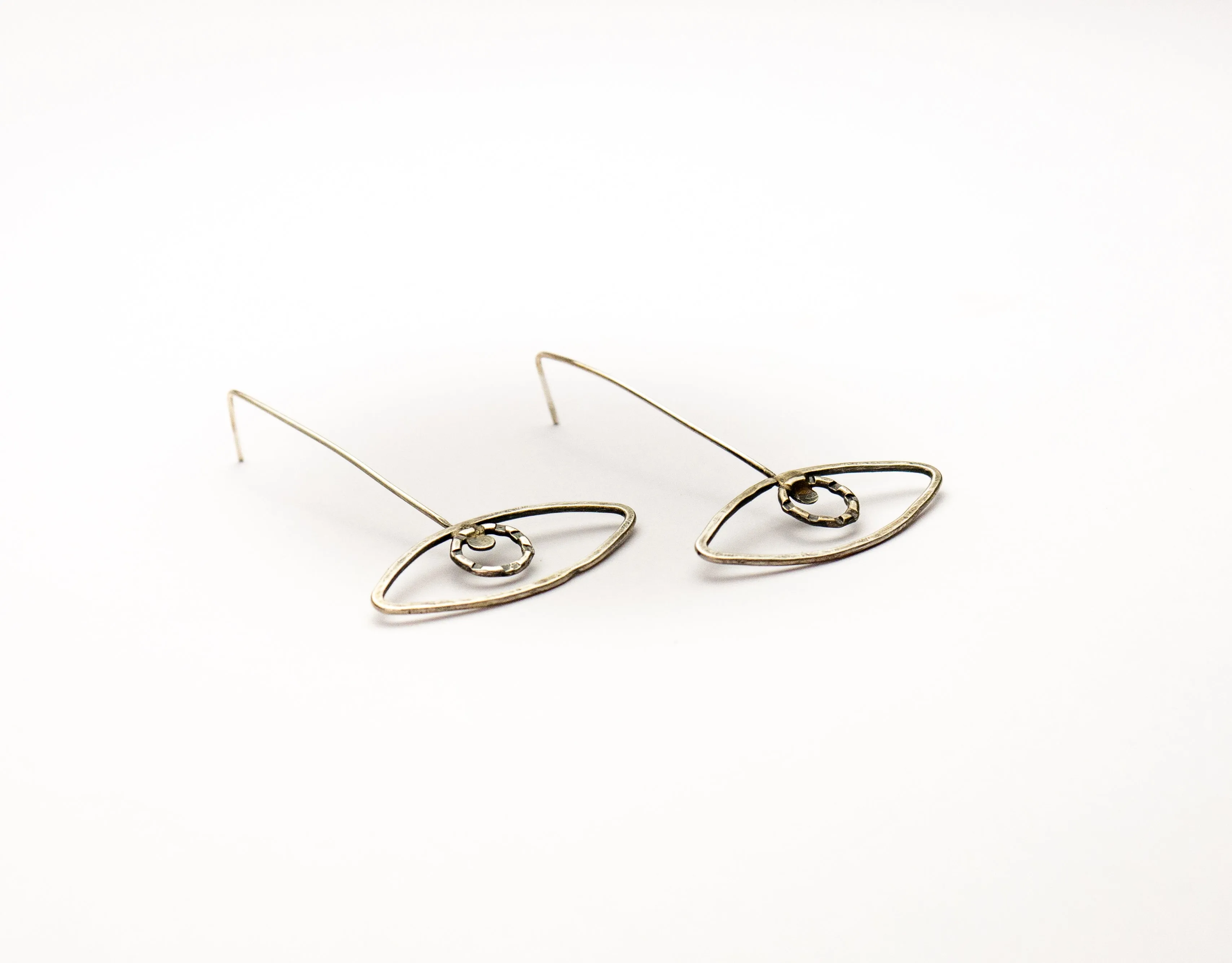 "Eye" sterling silver earrings