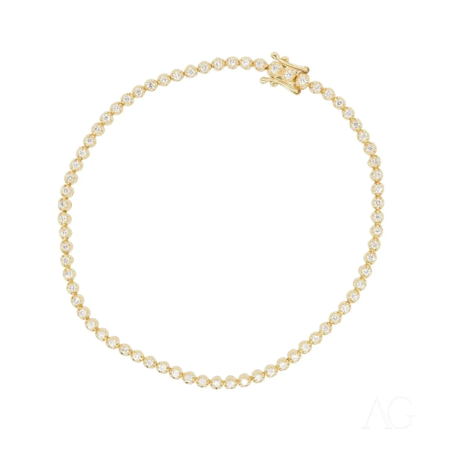 Radiant Sparkle: 18k Gold Diamond Bracelet