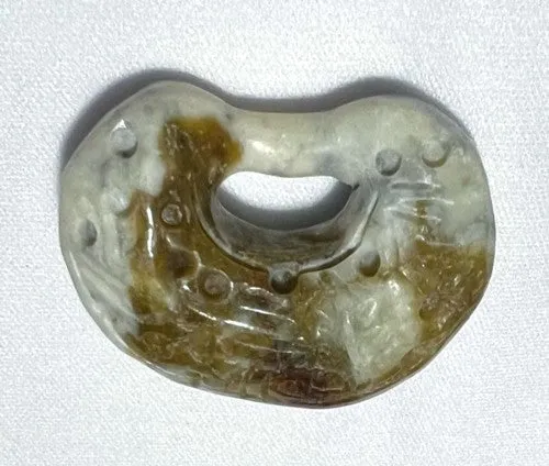 Rare One-of-a-Kind Earth Element Chinese Jade Pendant (P677)