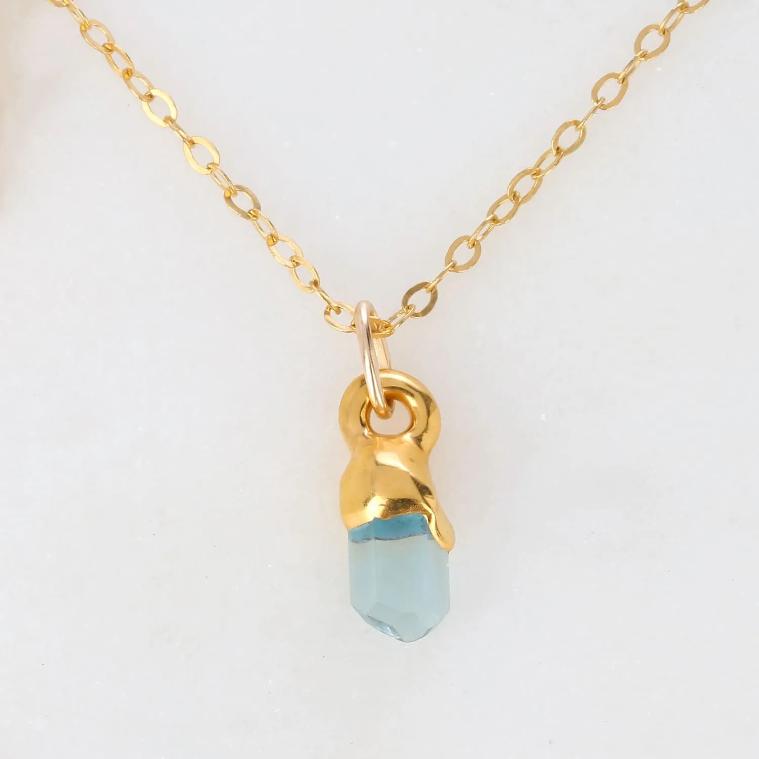 Raw Aquamarine Necklace