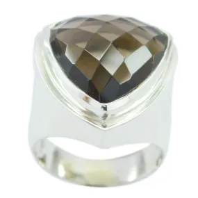 Resplendent Gem Smoky Quartz 925 Silver Rings Mens Jewelry Boxes