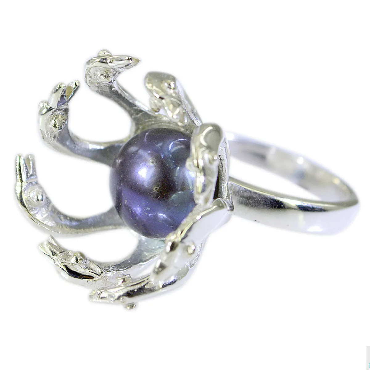 Riyo Captivating Gem Pearl Sterling Silver Rings Daughter Jewelry