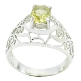 Riyo Dollish Gem Lemon Quartz 925 Silver Rings Thanks Giving Gift