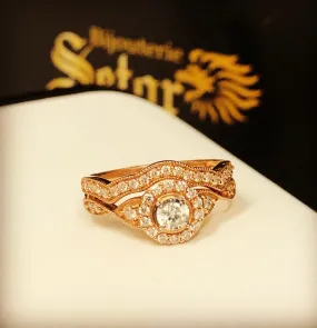 Rose gold diamond rings