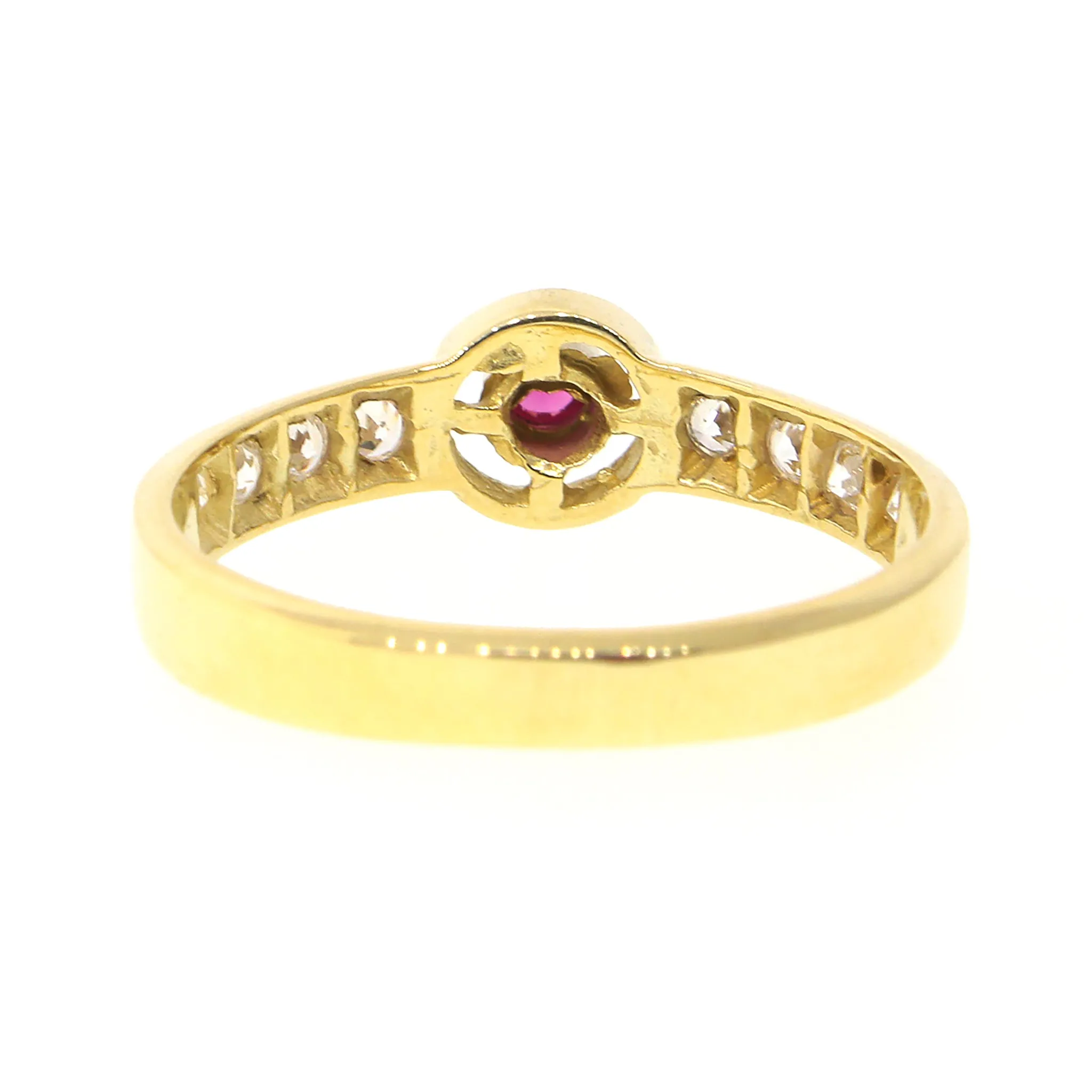 Ruby & Diamond Ring in 14k Gold