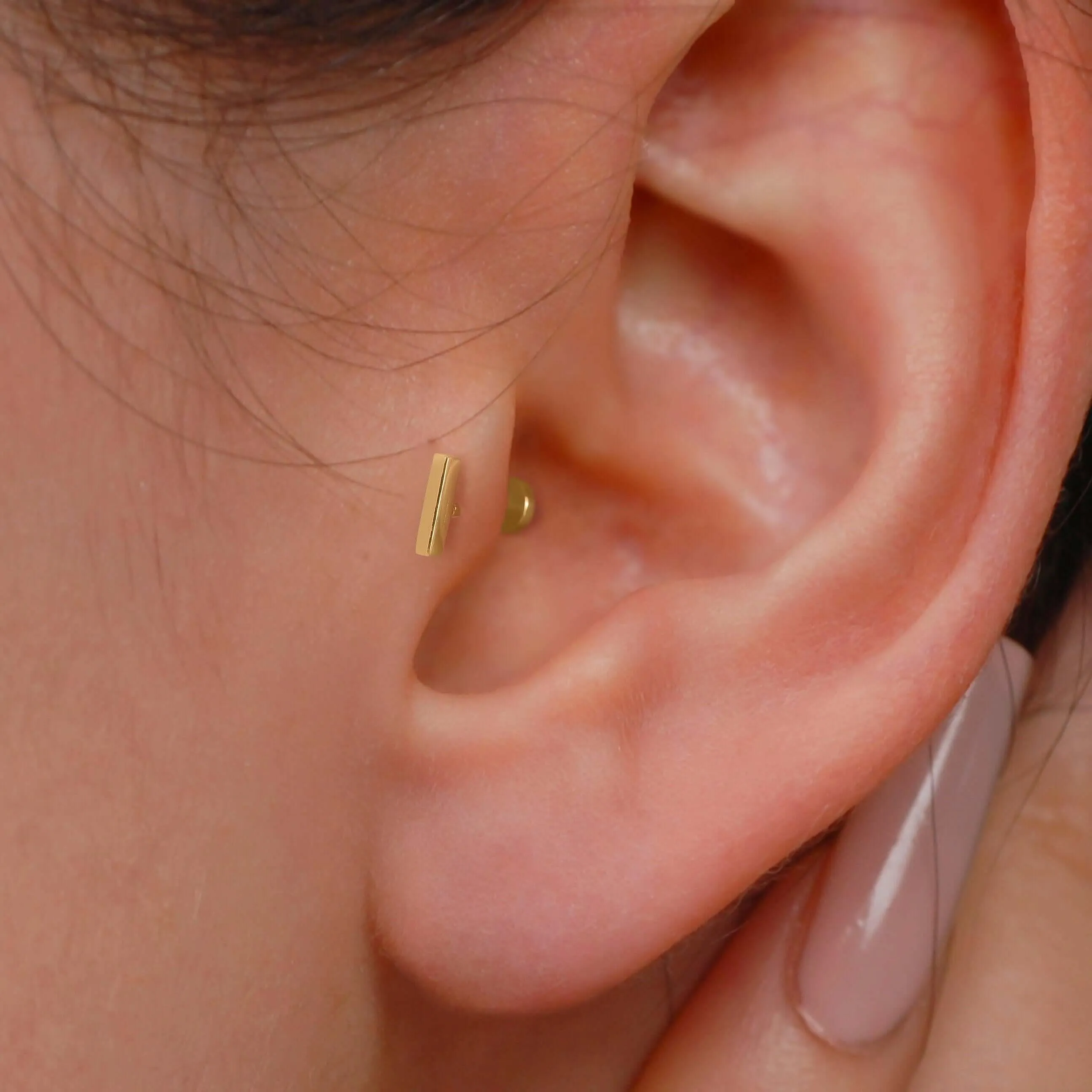 Screwback Ear Piercing | 14K Solid Gold