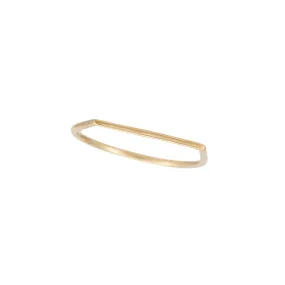 Solid Gold Bar Ring, 14k