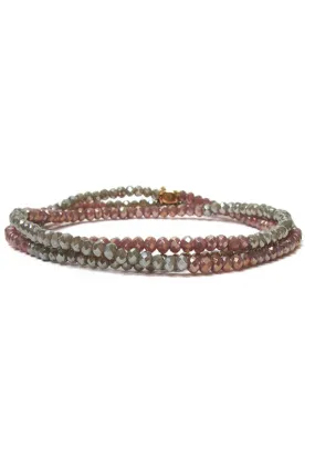 Stretch Beaded Bracelet -Grey Multi