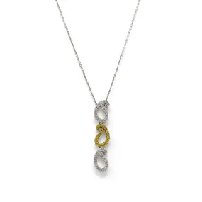 Trio Unison Diamond Pendant in 14K White Gold