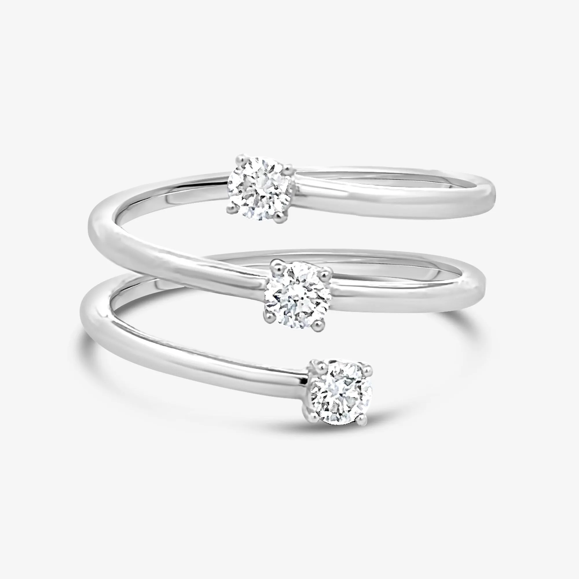 Triple Diamond Wrap Ring