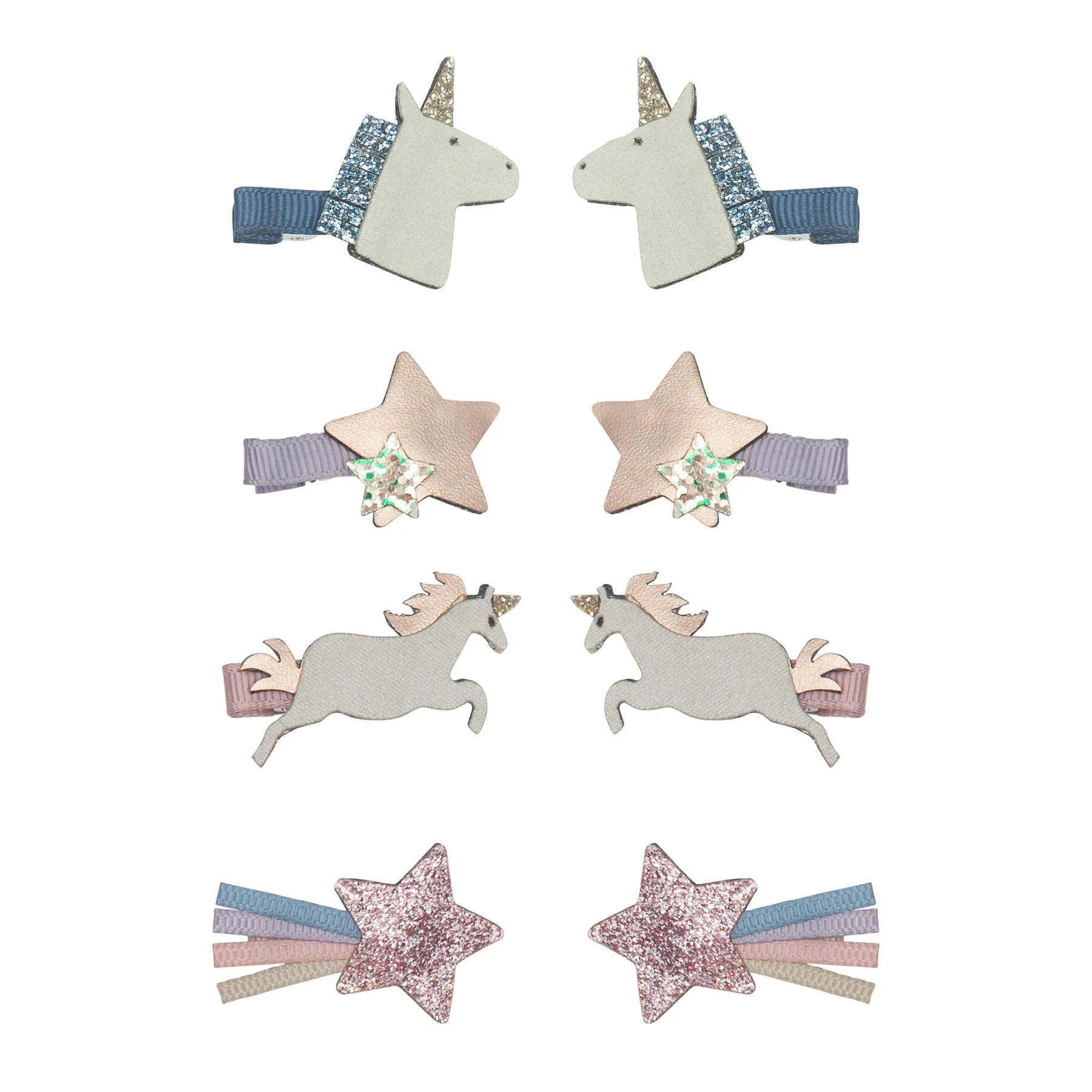 Unicorn and Star Hair Clips - Set of 2