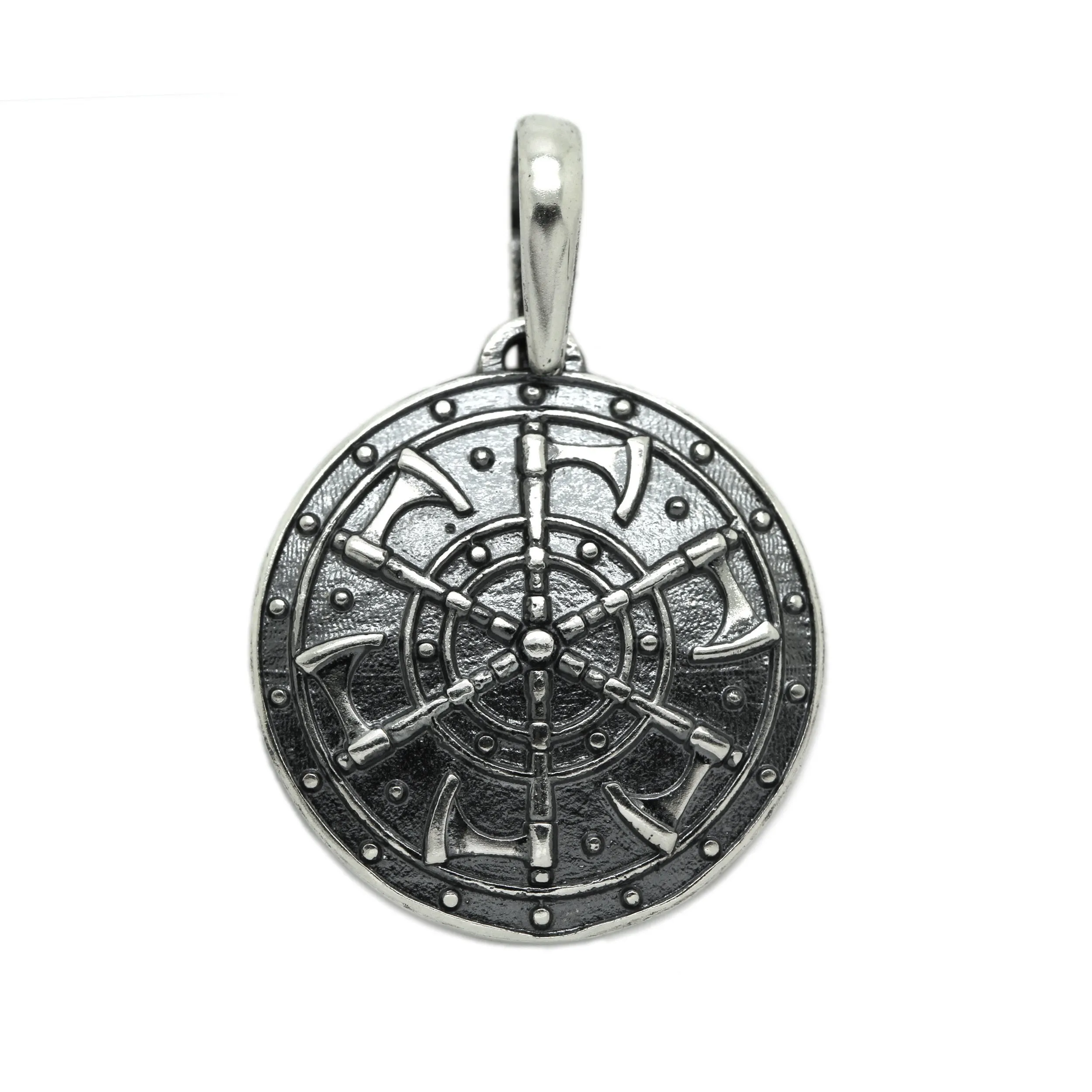 Viking Axes Shield Men's Pendant Silver 925