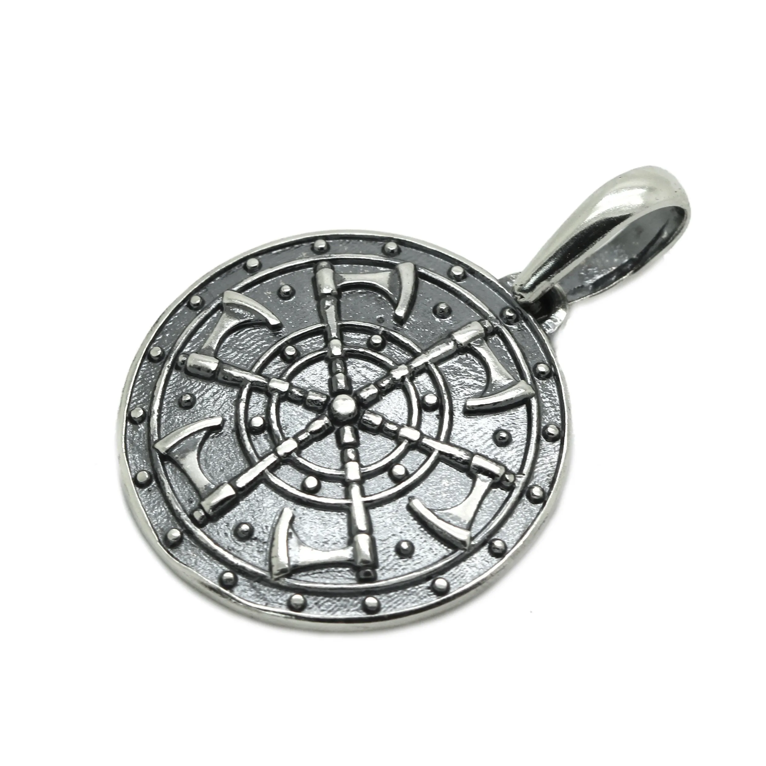 Viking Axes Shield Men's Pendant Silver 925