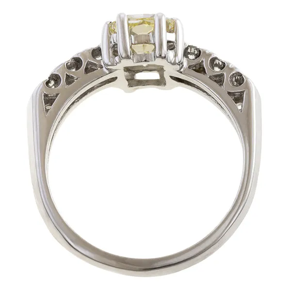 Vintage Engagement Ring, Rectangular 1.10ct.