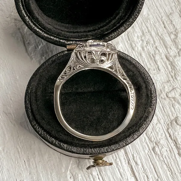 Vintage Filigree Diamond Ring, RBC 0.51ct.