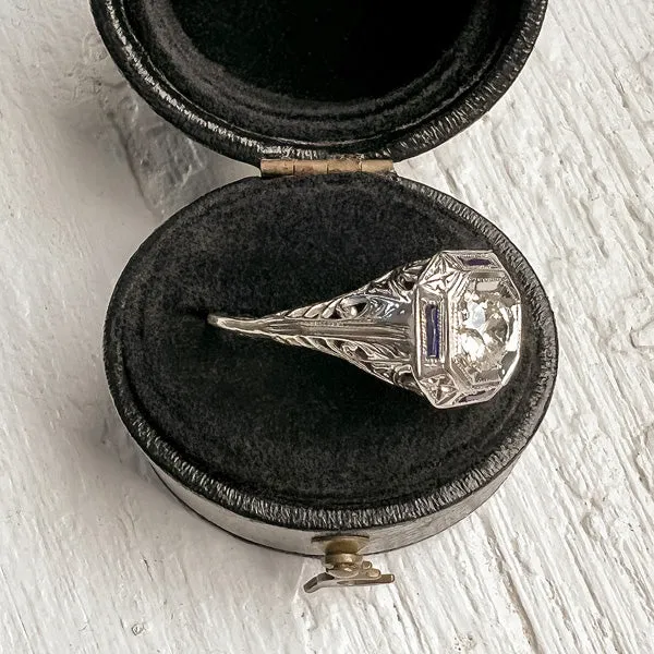 Vintage Filigree Diamond Ring, RBC 0.51ct.