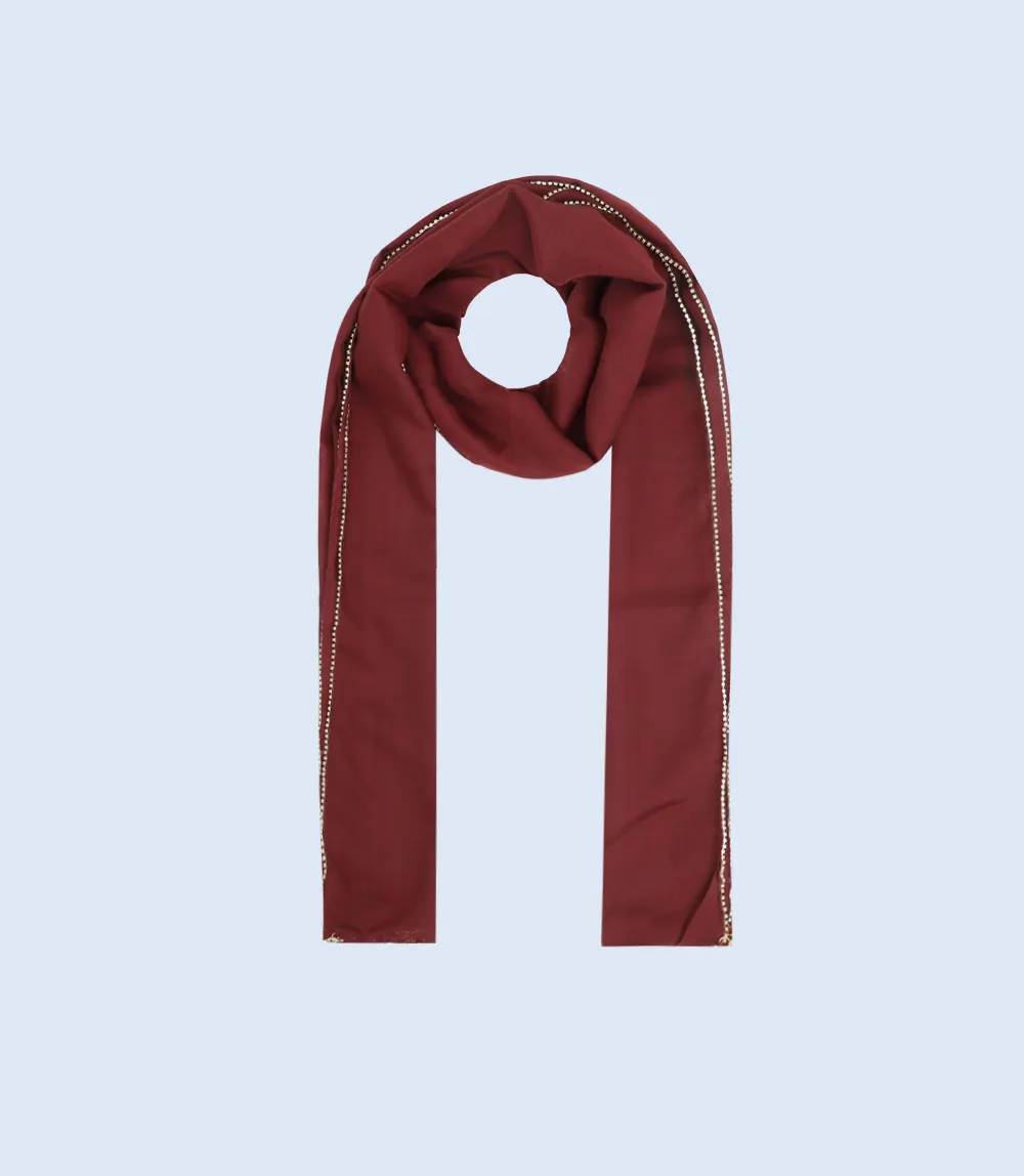 WA0843-RED-Scarf For Women