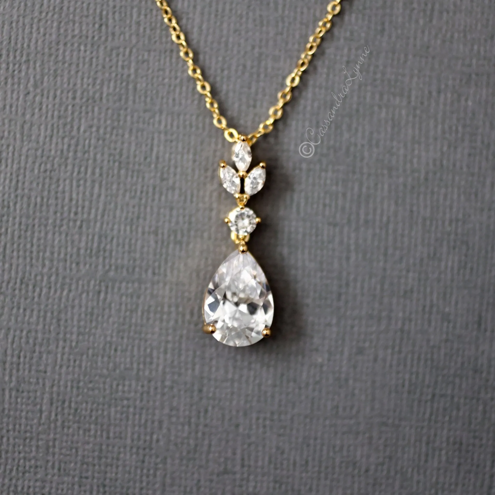 Water Drop CZ Pendant