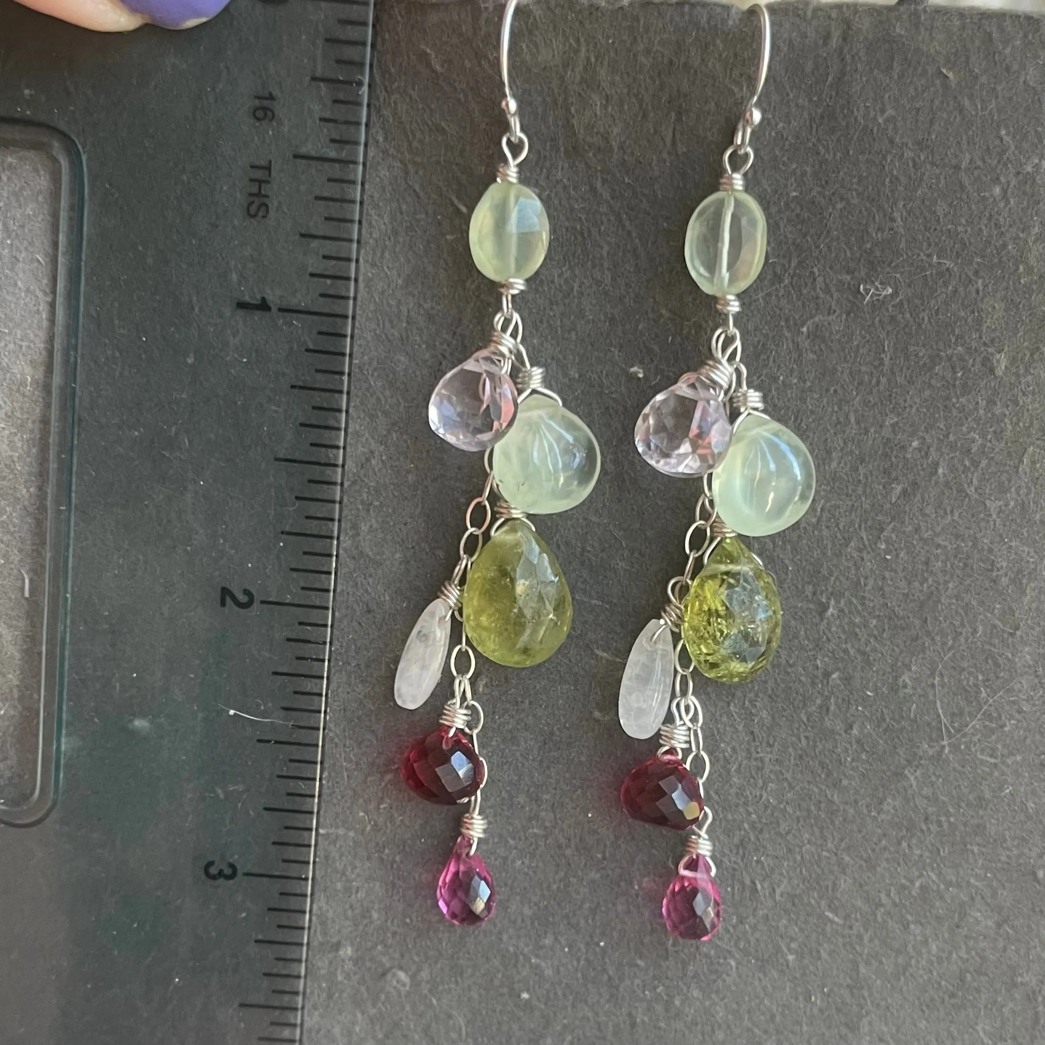 Watermelon Season lighter version Cascade Earrings