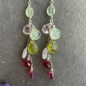 Watermelon Season lighter version Cascade Earrings