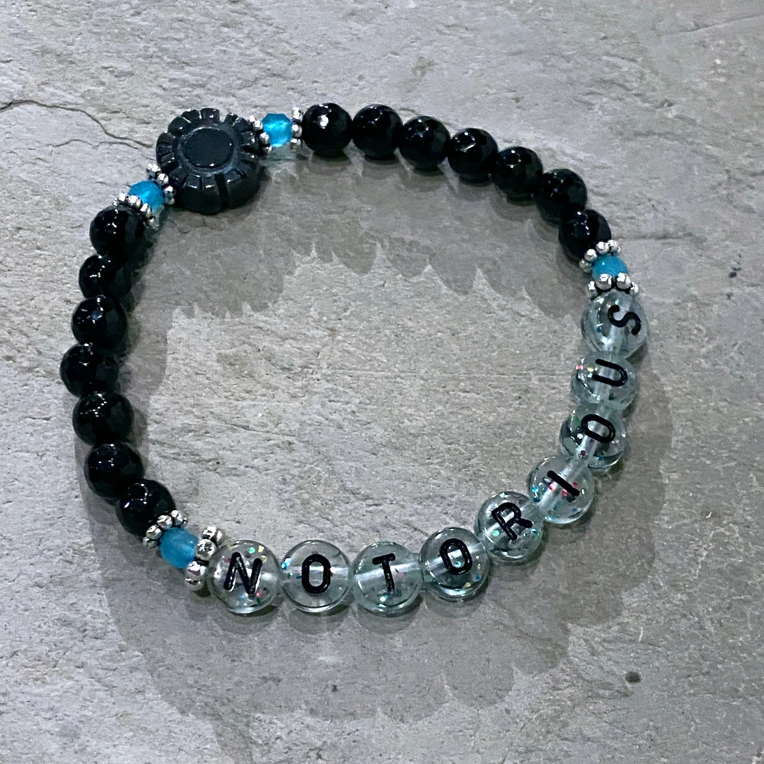 Women's Gemstone NOTORIOUS stretch bracelet