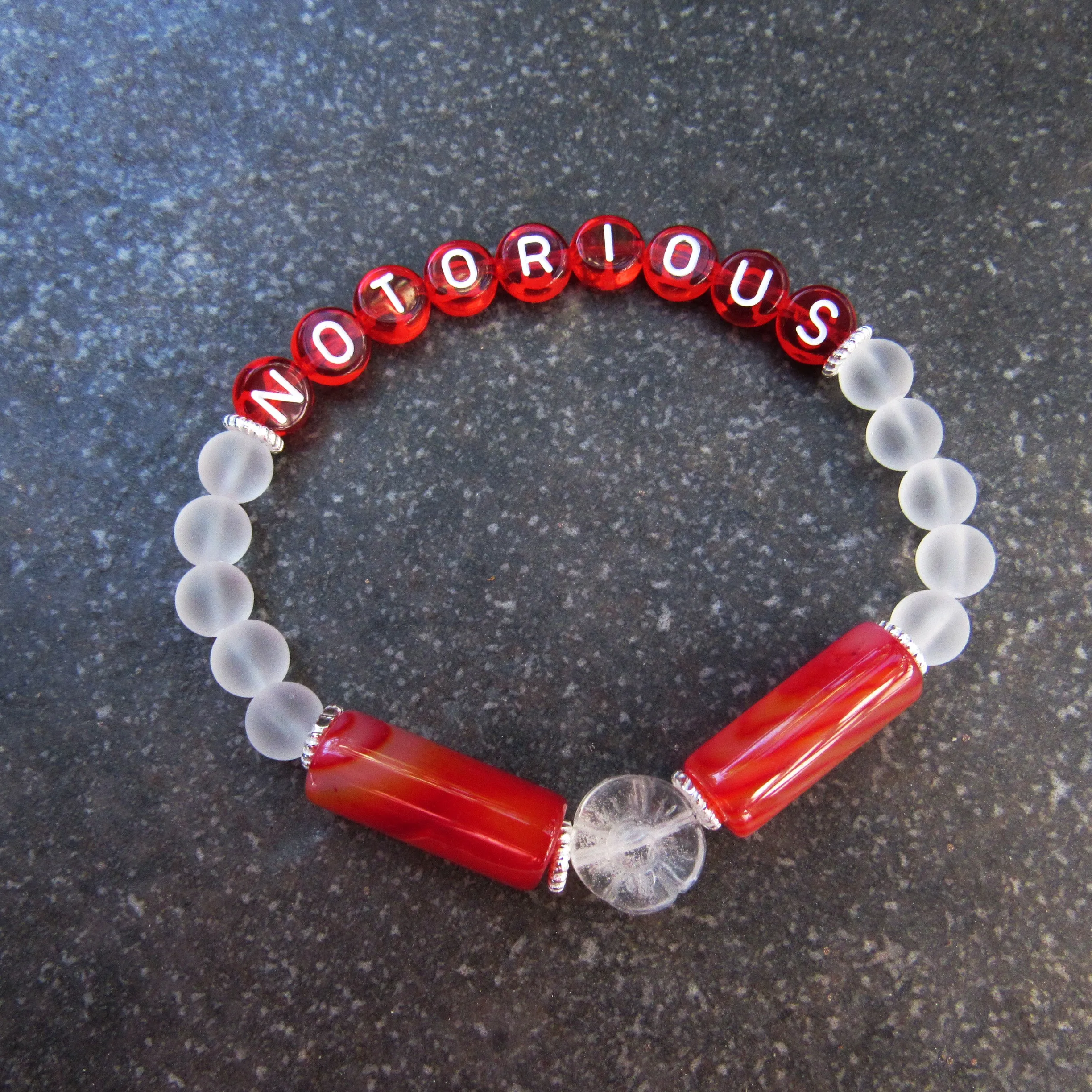 Women's Gemstone NOTORIOUS stretch bracelet