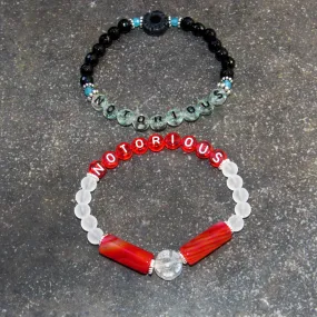 Women's Gemstone NOTORIOUS stretch bracelet